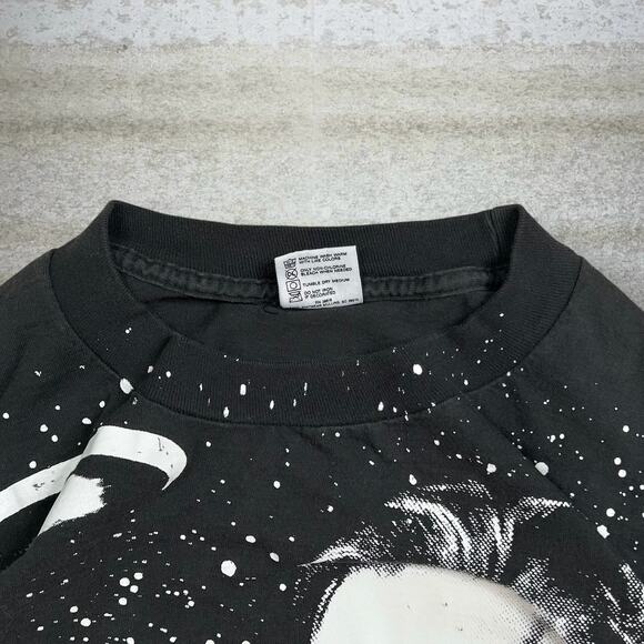 Vintage 1993 Captain Kirk Star Trek AOP Shirt Made in USA Black Short Sleeve 90s - Picture 5 of 5
